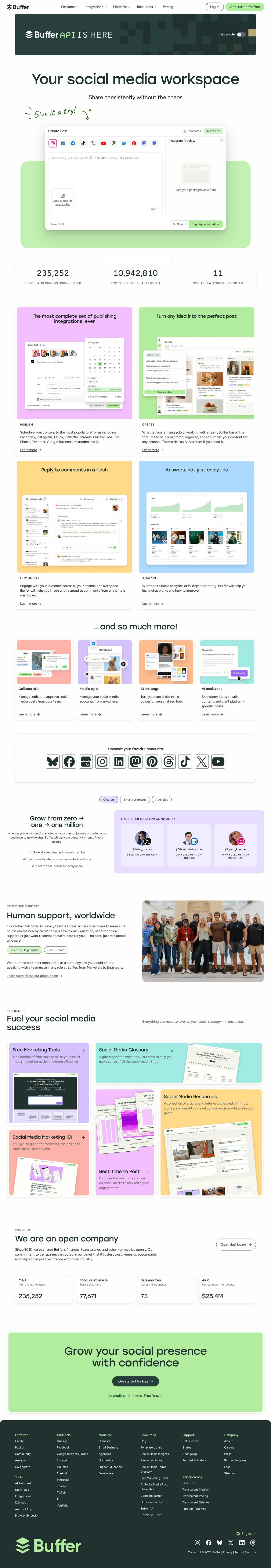 Buffer: Social media management for everyone PC 스크린샷