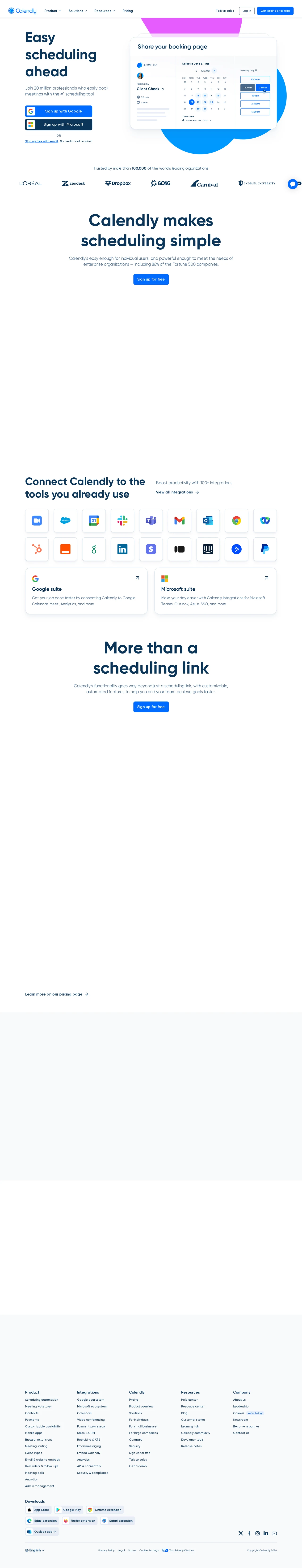 Free Online Appointment Scheduling Software | Calendly PC 스크린샷