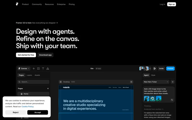 Framer: AI website builder for professional sites