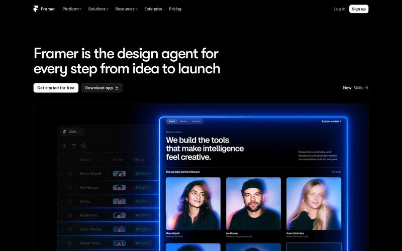 Framer: AI design agent