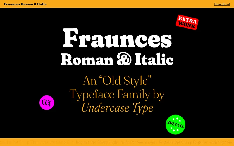 Fraunces by Undercase Type