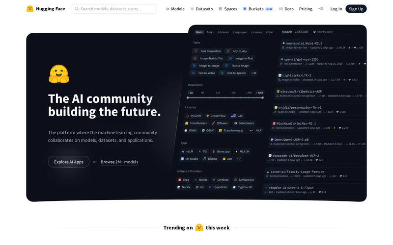 Hugging Face – The AI community building the future.