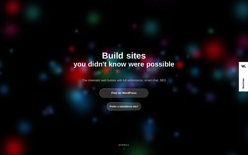 Instinctor: web builder with store, chat, and SEO