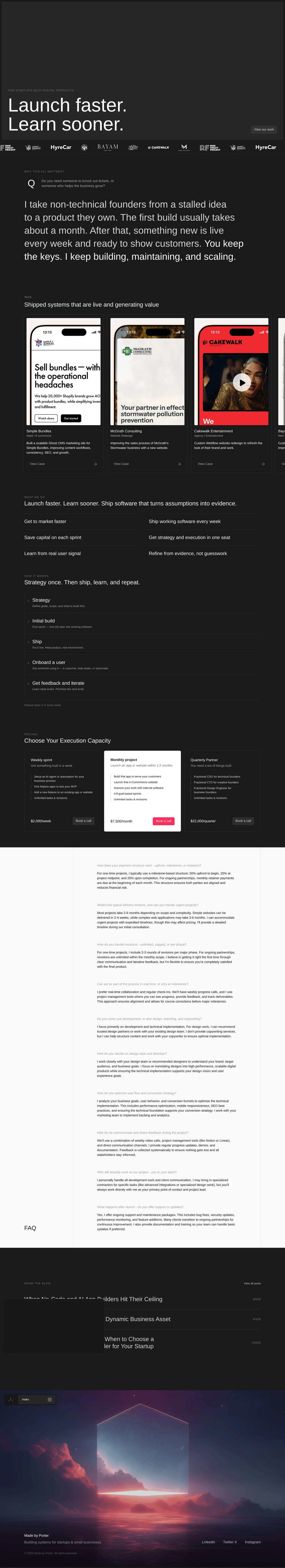Made by Porter — Design Engineer for Founders PC 스크린샷