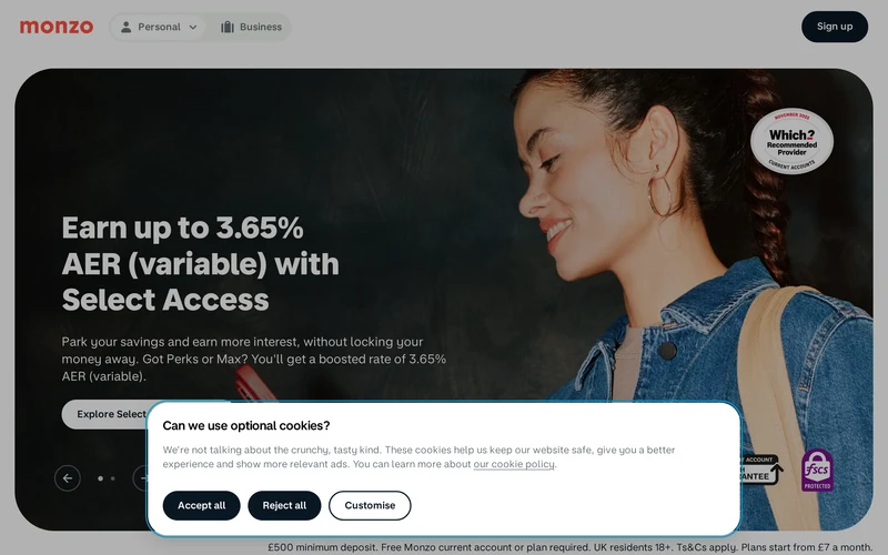 Monzo | Your New Favourite Bank
