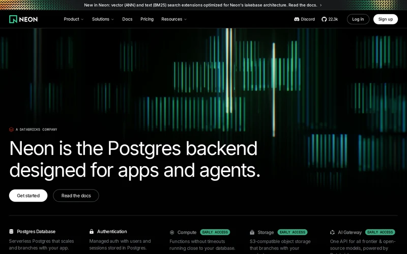 Neon — Postgres backends for apps and agents