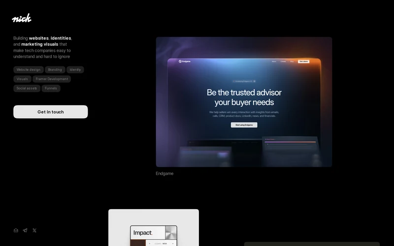 Nick — Design Studio for AI Stratups