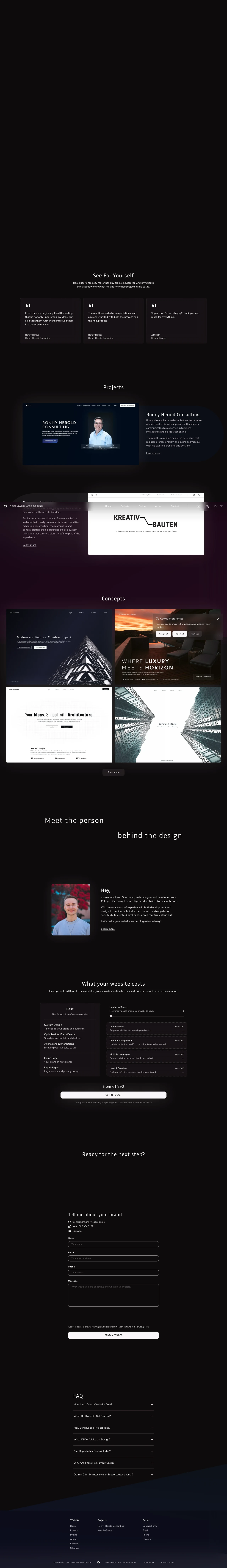 Web Design for Visual Brands | Obermann Web Design PC 스크린샷