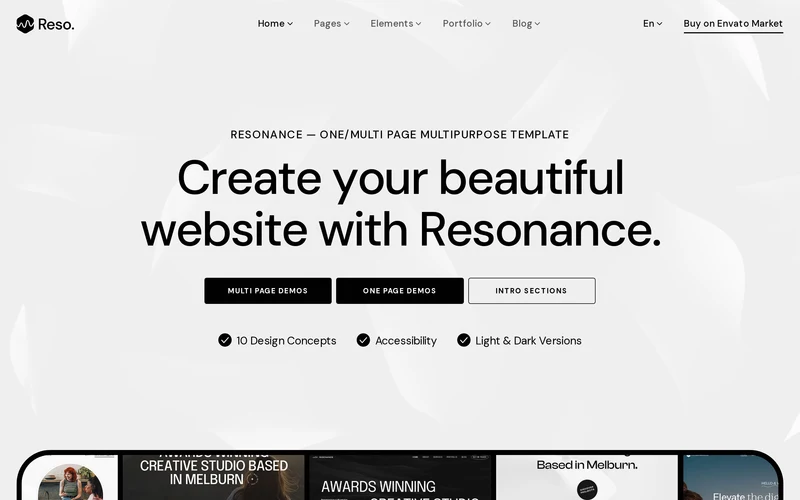 Resonance — One & Multi Page Creative Template