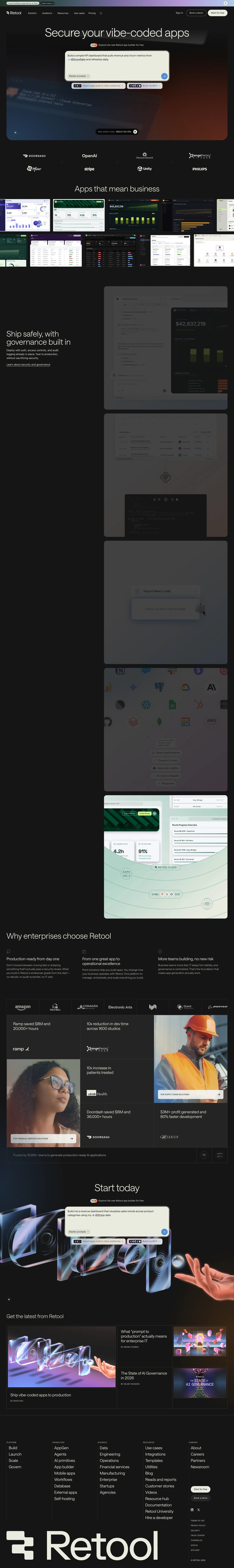 Retool | Build internal software better, with AI. PC 스크린샷