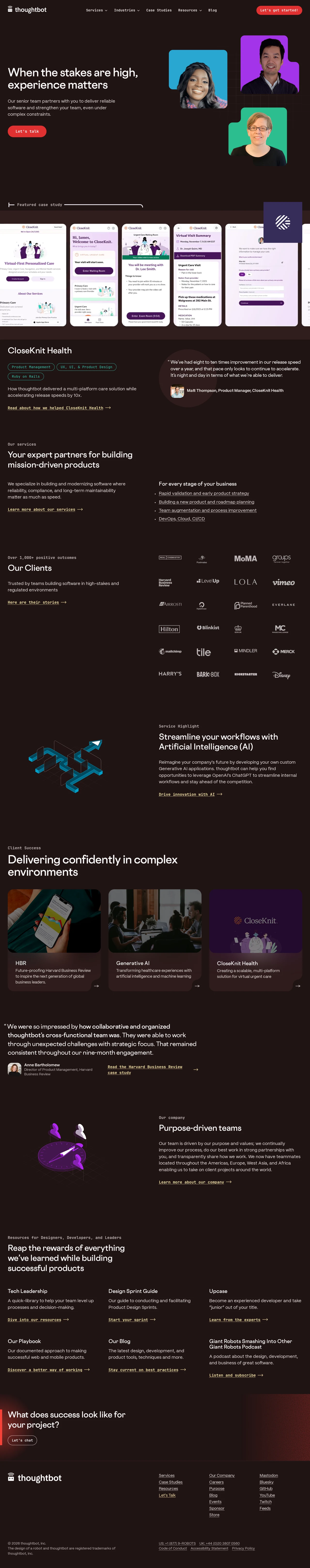 Design and Development agency building web and mobile products - thoughtbot PC 스크린샷