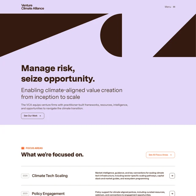 Venture Climate Alliance 스크린샷