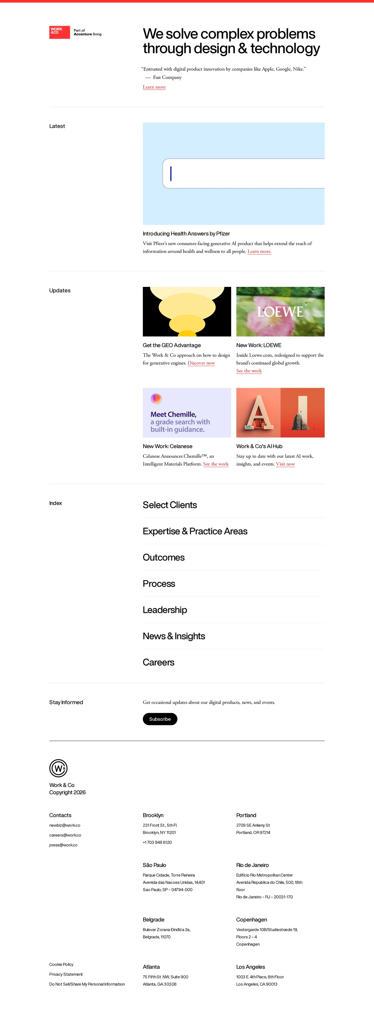 Work & Co | Digital Product Agency PC 스크린샷
