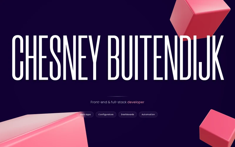Front-end / Full stack developer | Chesney Buitendijk