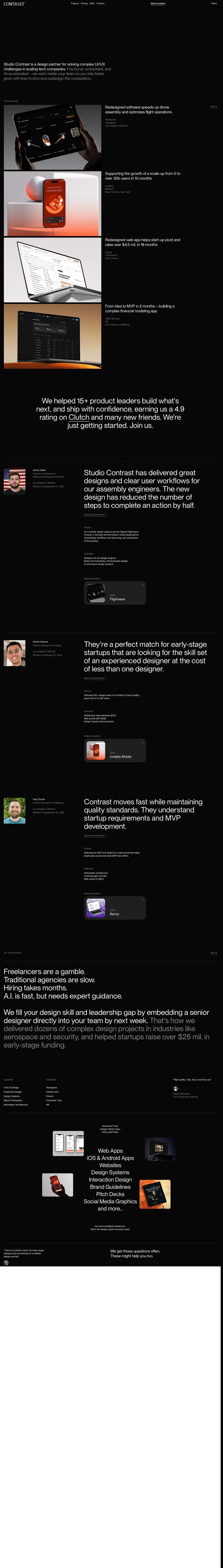 UI UX Design Studio for Tech Companies – Studio Contrast PC 스크린샷