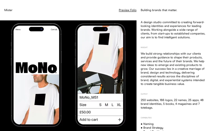 Mister — Communication, Design and Strategy. Building brands that matter.