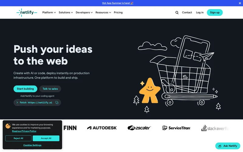 Push your ideas to the web | Netlify