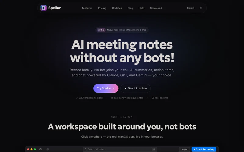 Spellar - AI Meeting Note Taker