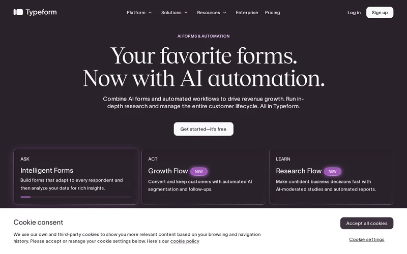 Forms & Automated Workflows, Powered by AI | Typeform