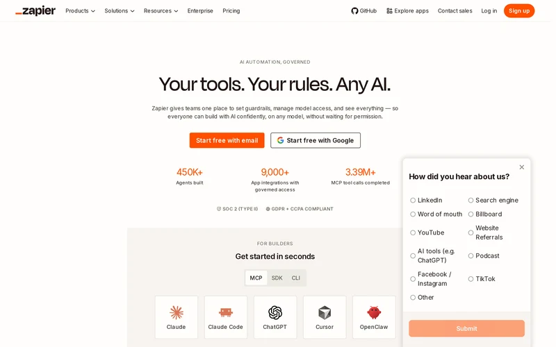 Zapier: Automate AI Workflows, Agents, and Apps